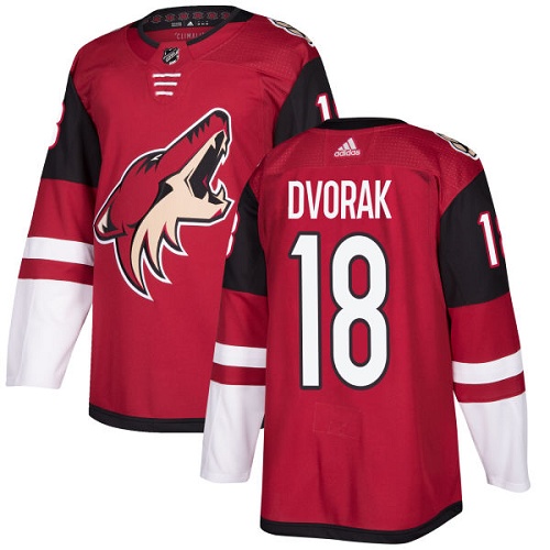 Adidas Men Arizona Coyotes 18 Christian Dvorak Maroon Home Authentic Stitched NHL Jersey